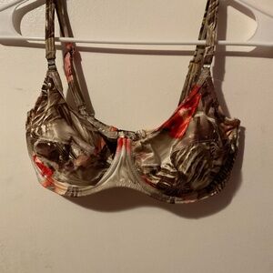 Y2K 2000s women's vintage floral Print Bra size DD